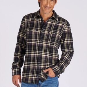 GRAYERS HERRINGBONE HERITAGE FLANNEL - BLACK CREAM MEDIUM STITCH FIX NWT